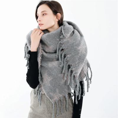 China Wholesale Acrylic Knitted Ladies Winter Long Scarf With Cashmere Feeling Warm And Soft for sale