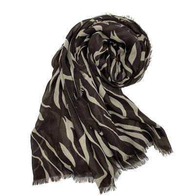 China New Fashionable American European Stoles Autumn Winter Printed Silk Modal Fabric Mixed Scarf Scarves for sale