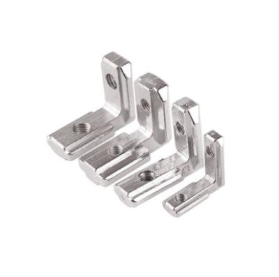 China Accessory 3030 Aluminum Bracket Profile Aluminum Profile Fixture Built In Slot Right Angle Connector L Shaped Corner Connector for sale