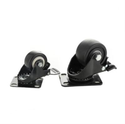 China PIVOT Swivel Wheel Support Adjust Feet Compound Caster Cup Caster Integrated Plate Casters With Brake for sale