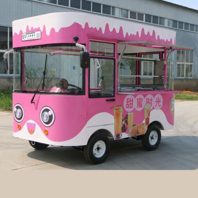 China Milk high power electric dining car gourmet mobile food truck manufacture in china for sale