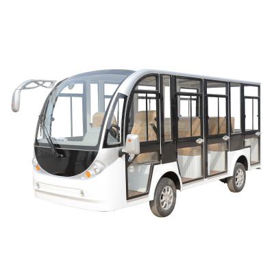 China CE certification14 passenger resort car /sightseeing electric bus/tourist electric car with door 4390*1500*2070mm for sale