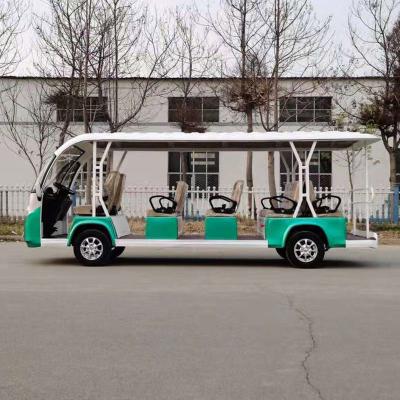 China 11 seater Electric Sightseeing Shuttle Bus Electric Sightseeing Car Office Bus 4390*1500*2070mm for sale