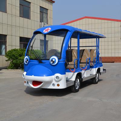 China 14 Person Shuttle Electric Sightseeing Car Sightseeing Bus 4390*1500*2070mm for sale