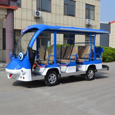 China Qingdao China Good Quality Price Cheap Tourist Bus Four Wheels Electric Shuttle Bus For Sale 4390*1500*2070mm for sale