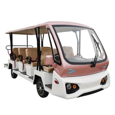 China New 11Seats Closed Car Shuttle Electric Sightseeing Mini Bus Sightseeing Bus Made In China 4390*1500*2070mm for sale