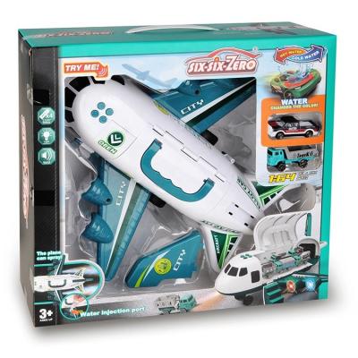 China Children Playing Super Friction Airplane Toys With Jet Car Electric Mini Alloy Color Change Mini Flat Toys Fog Toys for sale