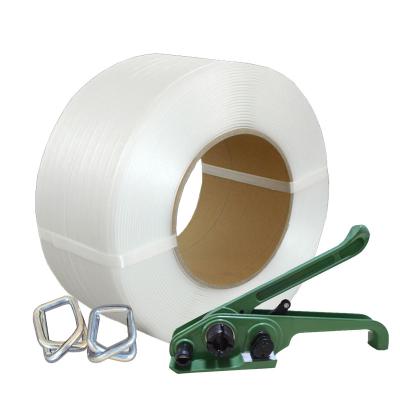 China 25mm New Material Compound Tying New Polyester Fiber Material Belt Industrial Use Soft Compound Rope Packing Strap With High Tension for sale