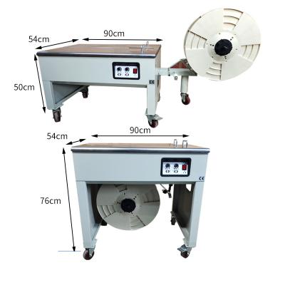 China Semi Automatic Food Packaging Machine Press Belt Wrapping Plastic Strapping With Stable Quality for sale