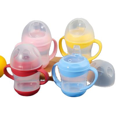 China BPA Free Milk Feeding For Baby Silicone Feeding Bottles Drink Cup High Quality Baby Bottle for sale