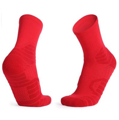 China Single Extra Thick Terry Breathable Custom Logo Cushioned Crew Sport Basketball Socks Unisex Elite for sale