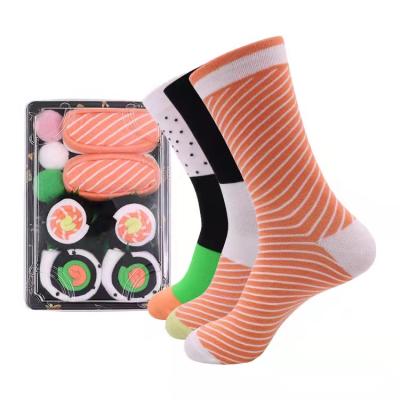 China Custom Novelty Designer Cotton Men's Fashion Sushi Food Sushi Socks QUICK DRY Socks for sale