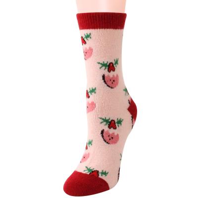 China Sporty High Quality Wool Socks Women Fashion Jacquard Knit Christmas Winter Socks for sale