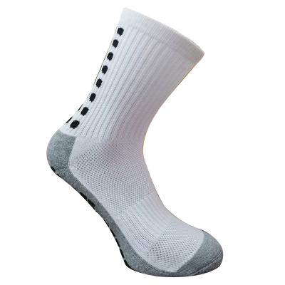 China QUICK DRY Custom Organic Cotton Youth Crew Socks Anti Slip Grip Socks Sports Football for sale