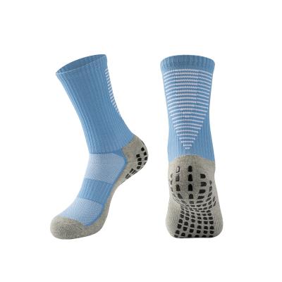 China QUICK DRY high quality organic cotton knit anti slip grip men sports socks football for sale