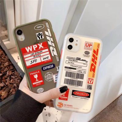 China PC+TPU Unique Design Gel Translucent DHL Private Label Printed Supplier Phone Case For iphone 12 11 pro X Max XS XR 7 8 8p for sale