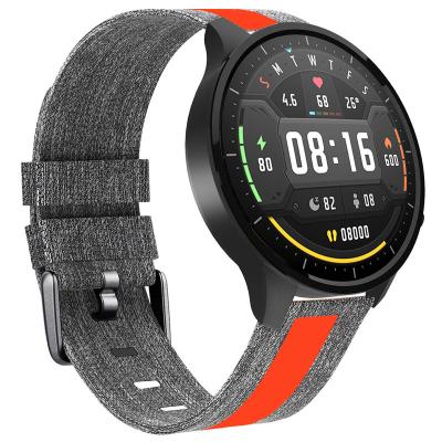 China Factory wholesale nylon canvas watch band protector cover for xiaomi watch band 22mm fashion sports smart watch band for xiaomi for sale