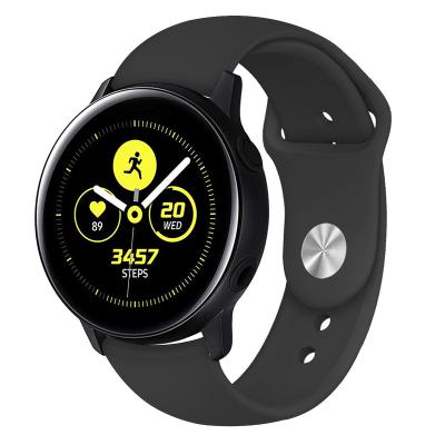 China Watch Band Premium Quality Silicone Smart Watch Band For Samsung Galaxy Watch Amazfit 20mm/22mm Solid Color Silicone Strap for sale