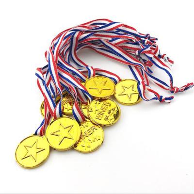 China ABS Plastic Children's Medal Tag Toys Electroplating Toys Small Gold Games Medal Toy Tag Party Gifts for sale