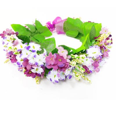 China Wholesale POLYESTER POLYESTER Most Popular Big Women Purple Flower Hair Crown for sale