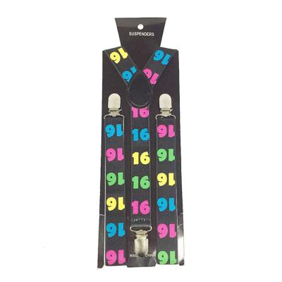 China Daily Occasion Daily Occasion Customized Population 2.5Cm Wholesale Neutral 16 Age Birthday Suspenders for sale