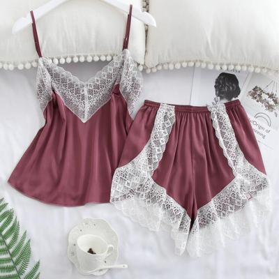 China Production capacity TOP QUICK DRY satin silk hot romantic sexy sleepwear for sale