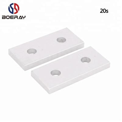 China For Aluminum Profile 20 Series 2 Hole Inside Parallel Joint Bracket For Aluminum Profile 2020 Series With Slot 6mm for sale