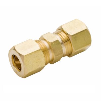 China SAE Brass CA360 Aluminum Compression Unions Straight Fittings For Air Hoses for sale