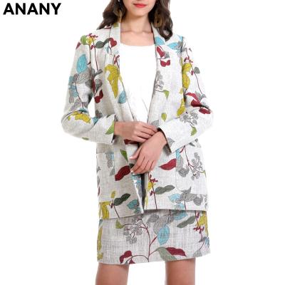 China 2020 New Fashion Anti-Wrinkle Anany Women Colorful Fall Outfits Long Sleeve Leaves Printed Coat Shirt Long Sleeve Tops for sale