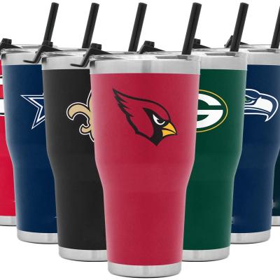 China Viable Factory Direct Custom Popular Tumbler/NFL Tumbler with Flip Lid and Straw Insulated Stainless Steel Travel Cup Classic for sale