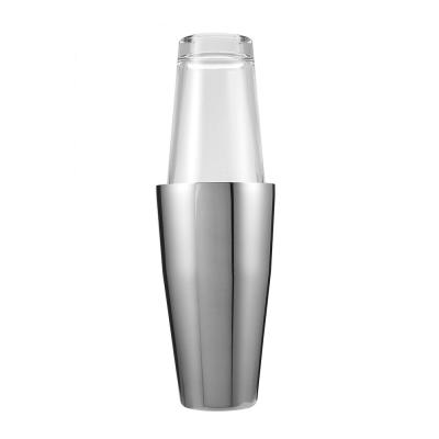 China 400Ml+800Ml Boston Cocktail Shakers Martini Bar Metal Cocktail Shaker Stainless Steel Boston Flair Mixing Tin Set Party Bartender for sale