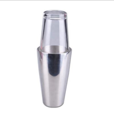 China Viable Hot Sale Boston Cocktail Shaker Stainless Steel With Cup 450ml Cocktailshaker 800ml Ice Glass Shaker for sale