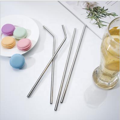 China Hot Wholesale 304 Stainless Steel Straws Viable Coffee Drink Straw Set Color Food Grade Straw for sale