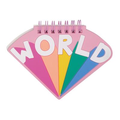 China PVC Cute Logo Custom Printing Rainbow Hardcover Sprial Mini Notebook by Fashoion for sale