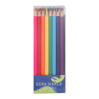 China Office Hot Selling Hexagon Color Pen Sharpened Tip Pencils Coloring Dinosaur Set Of 24 for sale