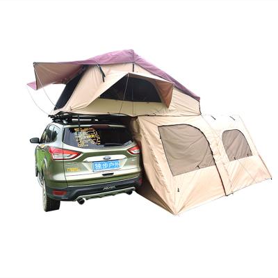 China New Product Ideas Large Family Car Diagonal Bracing Type Auto Waterproof Canvas Roof Top Outdoor Tents for sale