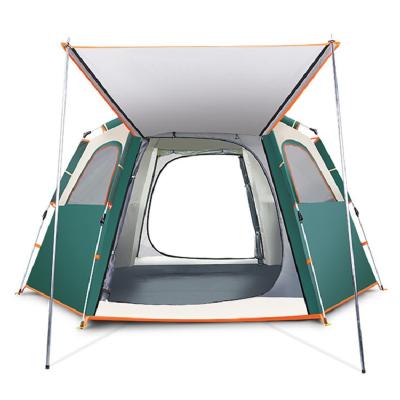 China Outdoor Hexagonal Camping Portable Automatic Tent Full Automatic Camouflage/Field Game Party Tent Family Camping Family Large Space for sale