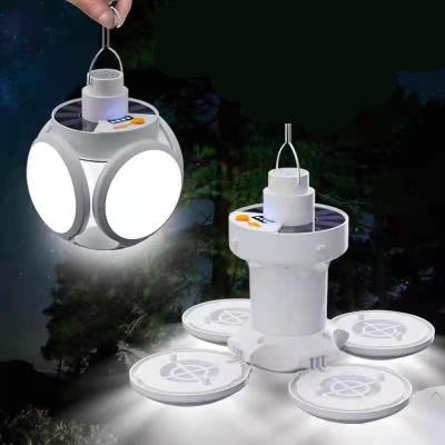 China Garden Rechargeable White Soccer Outdoor Solar Camping Lantern Led Solar Powered Light Lamp With Cable for sale