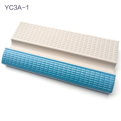 China 240x115mm light blue ceramic swimming pool coping tiles for sale