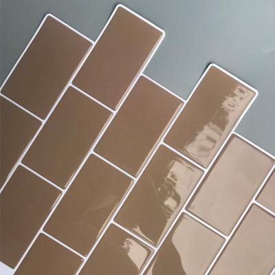 China High Quality DIY Brick Subway Tiles Stick on Peel and Stick 3D Wallpaper Backsplash Wall Tiles for sale