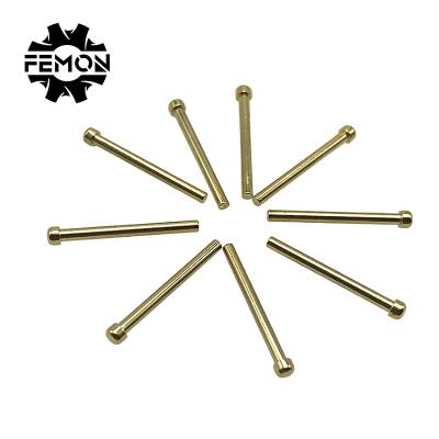 China OEM ODM Customized Factory Aluminum CNC Machining For Aviation Connector Pin And Needle Gold Plated Copper &Game Handle Copper Pin for sale