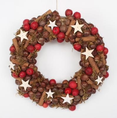 China Polyfoam garland with pinecones pineneedle for door and wall decoration for sale