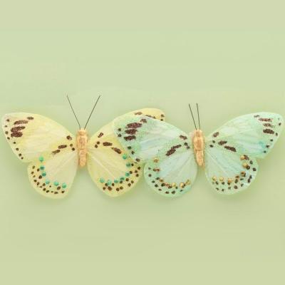 China Europe Feather Butterfly With Clip For Christmas Decoration Home Decoration for sale