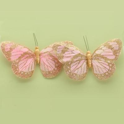 China Europe Feather Butterfly With Clip For Christmas Decoration Home Decoration for sale