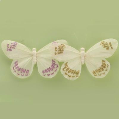 China Europe Feather Butterfly With Clip For Christmas Decoration Home Decoration for sale