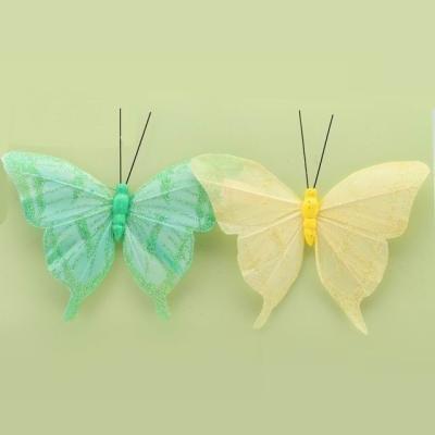 China Europe Feather Butterfly With Clip For Christmas Decoration Home Decoration for sale