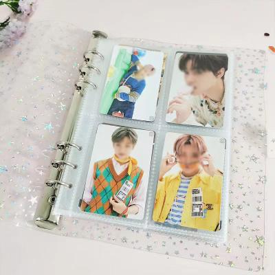 China Super Colorful PVC A5 Star PP Inner Pockets Album Holder 3 Inch 5 Inch Photo Album 7 Inch Props Stickers Pockets for sale