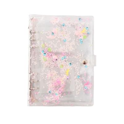 China Clear PVC A5 A6 Inner Pockets Album Holder For Photo Scrapbook Props Stickers Pockets Album Decor With Sequin for sale