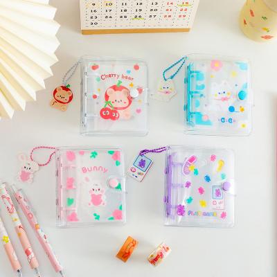 China Cute Jelly Color Photo Album PVC Cover For Name Card 7s 8 Stickers Photocard 25 50s 3 Inch Mini Photo Album With Key Chain for sale