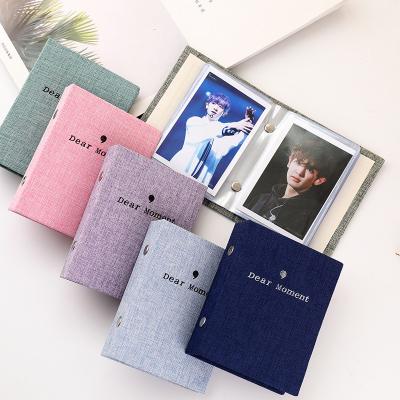 China Cloth Jute Album Holds 36 Pcs Photos For Mini Fuji Instax And Name Card 7s 8 Photo Album 25 50s for sale